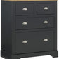 Toledo 2+2 Drawer Chest
Grey/Oak Effect