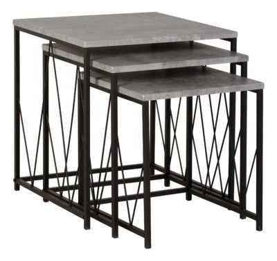 Athens Square Nest Of Tables
Concrete Effect/Black