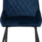 Athens Rectangular Dining Set with Avery Chairs
Medium Oak Effect/Black/Sapphire Blue Velvet