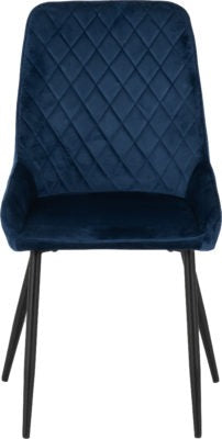 Athens Rectangular Dining Set with Avery Chairs
Medium Oak Effect/Black/Sapphire Blue Velvet