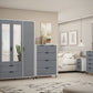 Madrid 5 Drawer Chest
Grey/White Gloss