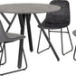 Athens Round Dining Set with Lukas Chairs
Concrete Effect/Black/Grey Velvet