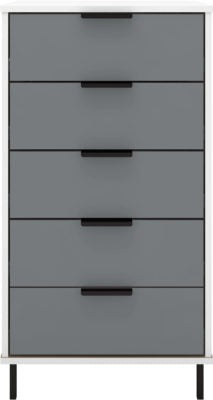 Madrid 5 Drawer Chest
Grey/White Gloss