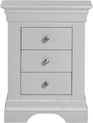 Bordeaux 3 Drawer Bedside
Pebble Grey