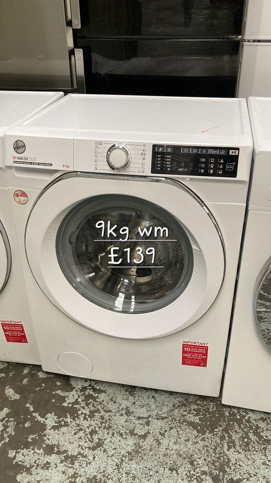 Hoover 9kg washing machine 🌟 Free Delivery 🌟 120 Days Warranty 🌟