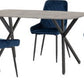 Athens Rectangular Dining Set with Avery Chairs
Concrete Effect/Black/Sapphire Blue Velvet