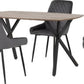 Athens Rectangular Dining Set with Avery Chairs
Medium Oak Effect/Black/Grey Velvet