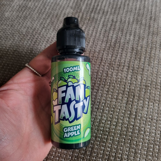 Fan tasty vape juice green apple 🌟 Free delivery in Leicester 🌟 EXPIRED