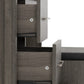 Lisbon 2 Piece Dressing Table Set
Black Wood Grain/Black Faux Leather