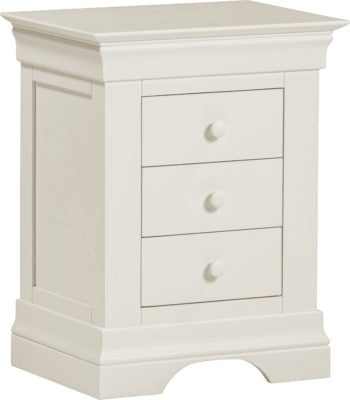 Bordeaux 3 Drawer Bedside
Ivory