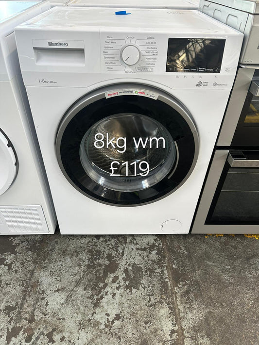 blomberg 8kg washing machine 🌟 Free Delivery 🌟 120 Days Warranty 🌟