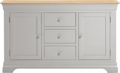 Bordeaux 2 Door 3 Drawer Sideboard
Pebble Grey/Oak