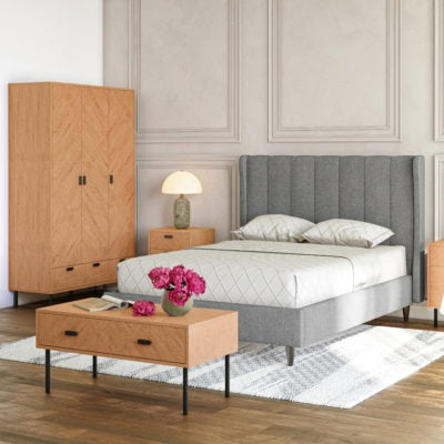 Amelia 4'6" Bed
Dark Grey Fabric
