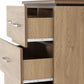 Charles 3+2 Drawer Chest
Oak Effect Veneer with Walnut Trim