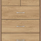 Charles 3+2 Drawer Chest
Oak Effect Veneer with Walnut Trim