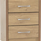 Charles 3 Drawer Bedside Chest
Oak Effect Veneer with Walnut Trim