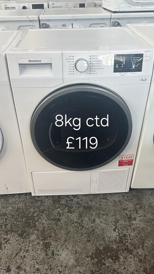blomberg 8kg condenser dryer 🌟 Free Delivery 🌟 120 Days Warranty 🌟