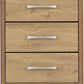 Charles 3 Drawer Bedside Chest
Oak Effect Veneer with Walnut Trim