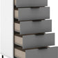 Madrid 5 Drawer Chest
Grey/White Gloss