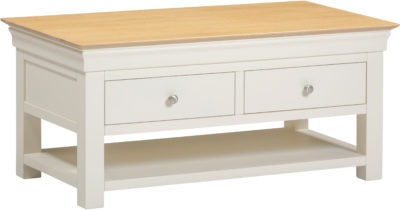 Bordeaux 2 Drawer Coffee Table
Ivory/Oak