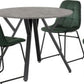 Athens Round Dining Set with Lukas Chairs
Concrete Effect/Black/Emerald Green Velvet