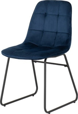 Athens Rectangular Dining Set with Lukas Chairs
Concrete Effect/Black/Sapphire Blue Velvet