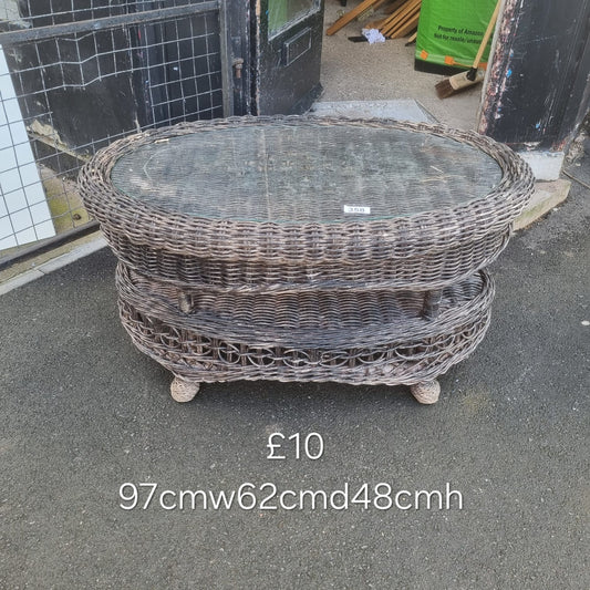 wicker coffee table 🌟 Free delivery in Leicester 🌟