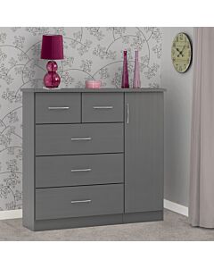 Nevada 5 Drawer Low Wardrobe