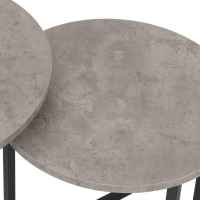Athens Round Nest of Tables
Concrete Effect/Black