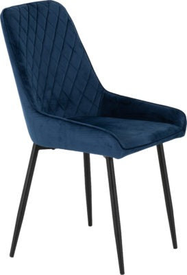 Athens Rectangular Dining Set with Avery Chairs
Concrete Effect/Black/Sapphire Blue Velvet
