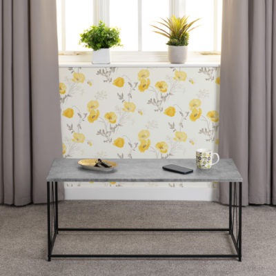Athens Rectangular Coffee Table
Concrete Effect/Black