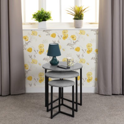 Athens Round Nest of Tables
Concrete Effect/Black