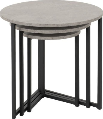 Athens Round Nest of Tables
Concrete Effect/Black