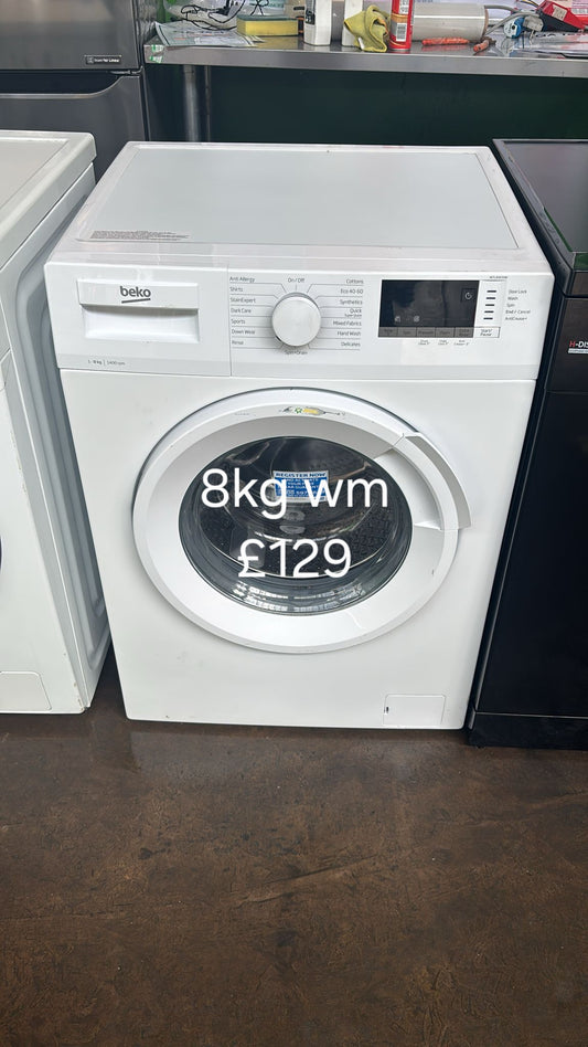 Beko 8kg washing machine 🌟 Free Delivery 🌟 120 Days Warranty 🌟