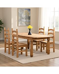 Corona Extending Dining Set (4 Chairs)