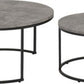 Athens Round Coffee Table Set
Concrete Effect/Black