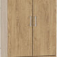 Charles 2 Door 2 Drawer Wardrobe
Oak Effect Veneer with Walnut Trim