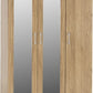 Charles 3 Door All Hanging Mirrored Wardrobe
Oak Effect Veneer with Walnut Trim