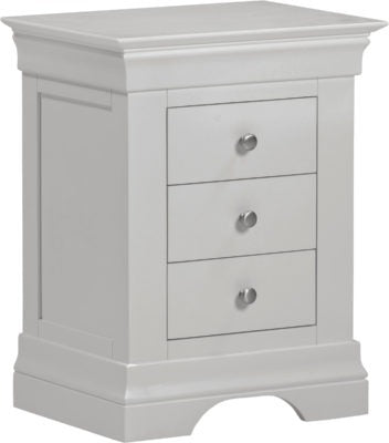 Bordeaux 3 Drawer Bedside
Pebble Grey