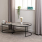 Athens Round Coffee Table Set
Concrete Effect/Black