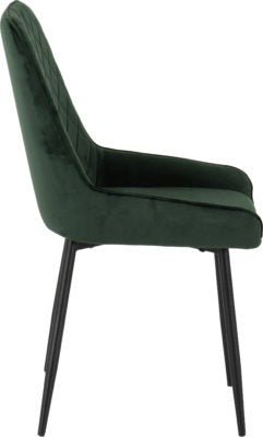 Athens Round Dining Set with Avery Chairs
Concrete Effect/Black/Emerald Green Velvet