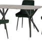 Athens Rectangular Dining Set with Avery Chairs
Concrete Effect/Black/Emerald Green Velvet