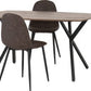 Athens Rectangular Dining Set
Medium Oak Effect/Black/Brown Faux Leather