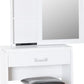 Charles 1 Drawer Dressing Table Set
White/Black Faux Leather