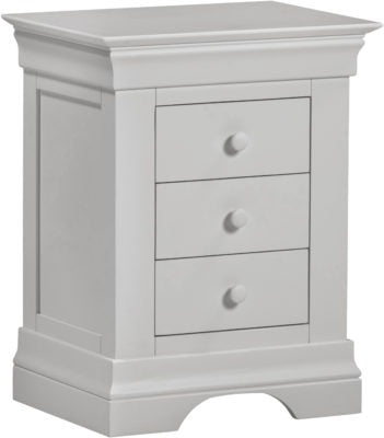 Bordeaux 3 Drawer Bedside
Pebble Grey
