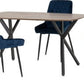 Athens Rectangular Dining Set with Avery Chairs
Medium Oak Effect/Black/Sapphire Blue Velvet