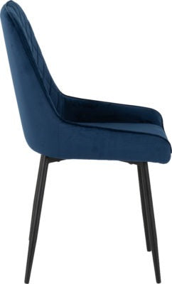 Athens Rectangular Dining Set with Avery Chairs
Concrete Effect/Black/Sapphire Blue Velvet