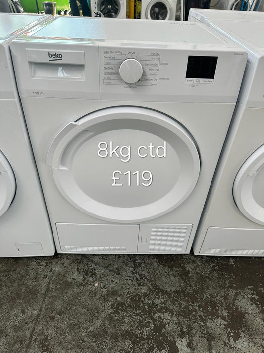 beko 8kg condenser dryer 🌟 Free Delivery 🌟 120 Days Warranty 🌟