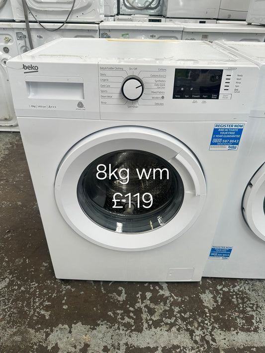 beko 8kg washing machine 🌟 Free Delivery 🌟 120 Days Warranty 🌟