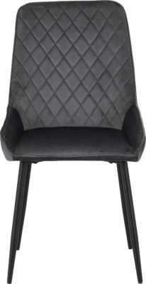 Athens Round Dining Set with Avery Chairs
Concrete Effect/Black/Grey Velvet